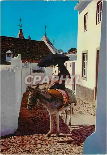 Cartes postales moderne Country-women Algarve Ane Donkey