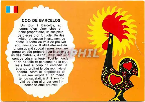 Moderne Karte Emblemes Coq de Barcelos Portugal