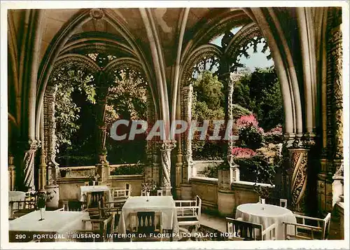 Moderne Karte Bussaco-Interior da Floreira do Palace-Hotel Aveiro