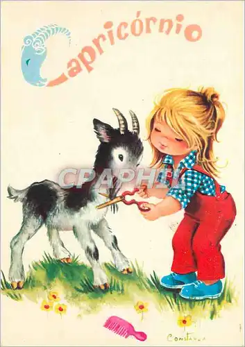 Moderne Karte Capricornio Chevre