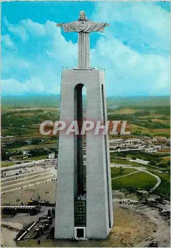 Moderne Karte Christ King monument Almada Lisbonne