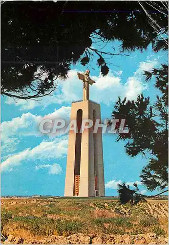 Moderne Karte King Christ Monument Almada Lisbonne