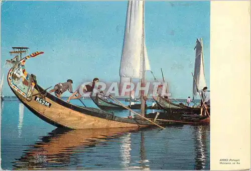 Cartes postales moderne Molceiros River Aveiro Bateau de peche