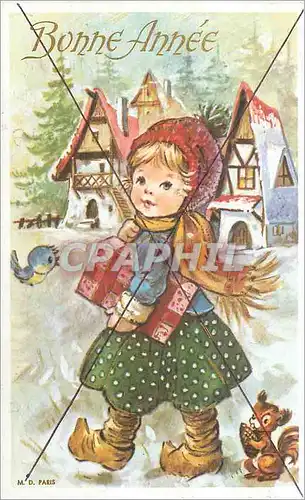 Cartes postales moderne New Year Pologne Ecureuil
