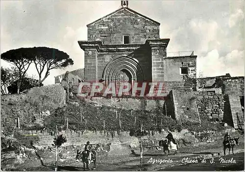 Cartes postales moderne Agrigento Chiesa di S. Nicola Ane Donkey