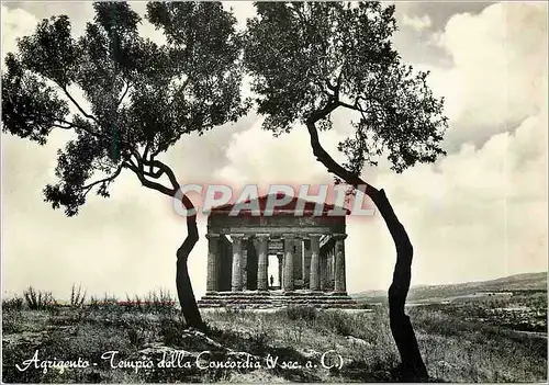 Moderne Karte Agrigento Tempio della Concordia