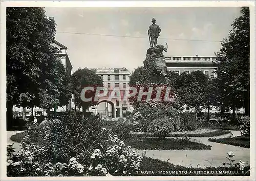 Moderne Karte Aosta Monumento Vittorio Emanuele II