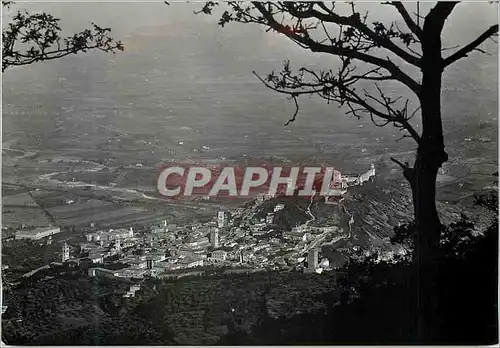 Moderne Karte Assisi Panoramica dal Monte Subasio