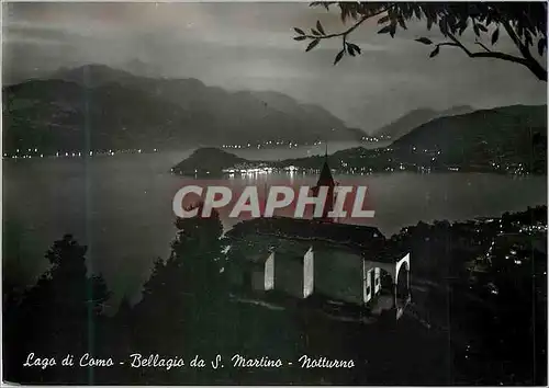 Cartes postales moderne Bellagio di S. Martino - Notturno Lago di Como