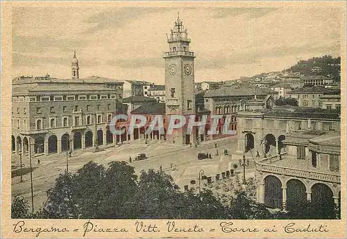 Moderne Karte Bergamo Piazza Vitt. Veneto - Torre ai Caduti