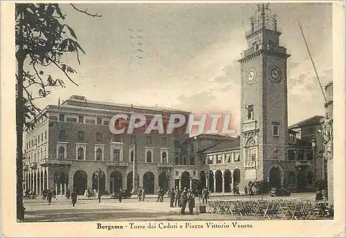 Moderne Karte Bergamo Torre dei Caduti Piazza V. Veneto