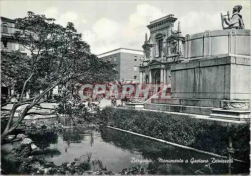 Moderne Karte Bergamo Monumento a Gaetano Donizzetti