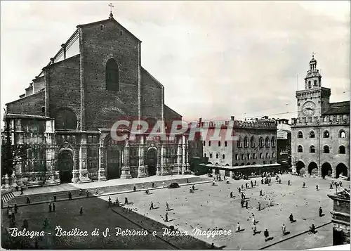 Moderne Karte Bologna Piazza Maggiore e Basilica S. Petronio