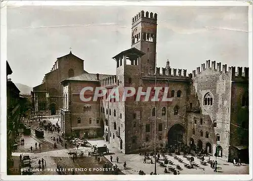 Moderne Karte Bologna Palazzi Re Enzo e Podesta