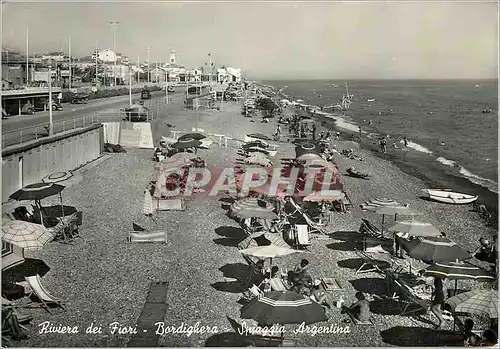 Moderne Karte Bordighera Spiaggia Argentina