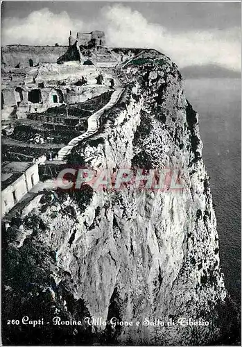 Moderne Karte Capri Rovine Villa Gione e Salto di Tiberio