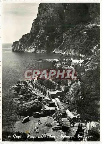 Moderne Karte Capri piccola Marina e Spiaggia Saracena