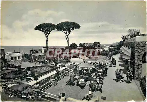 Moderne Karte Capri Anacapri Piazzetta