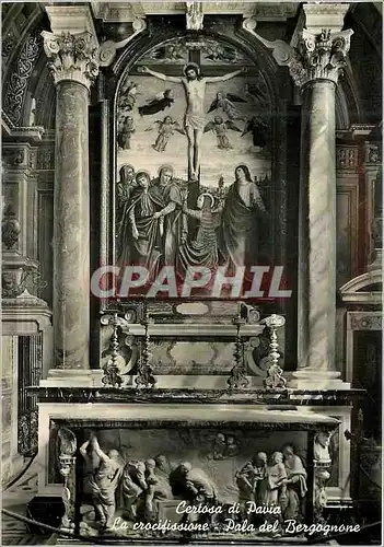 Cartes postales moderne Certosa di Pavia La Crocifissione-Pala del Bergognone