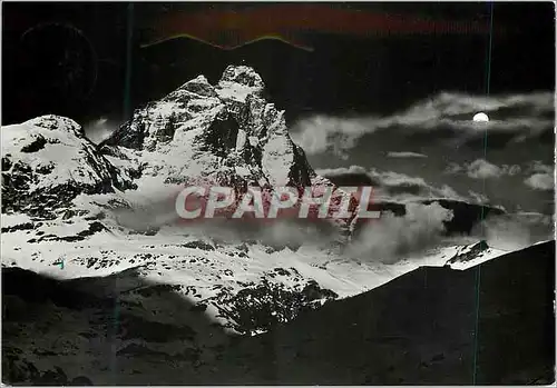 Cartes postales moderne Cervinia Aoste Notturno