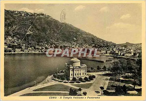 Cartes postales moderne Como Il Tempio Voltiano e Panorama