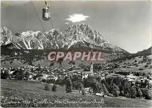Cartes postales moderne Cortina Belluno Cristallo e Funivia Pocol