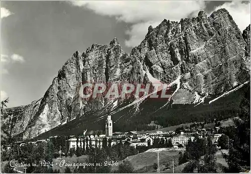 Moderne Karte Cortina Belluno Pomagagnon