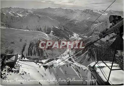 Moderne Karte Courmayeur Aoste Rifugio Torino Punta Helbrenner