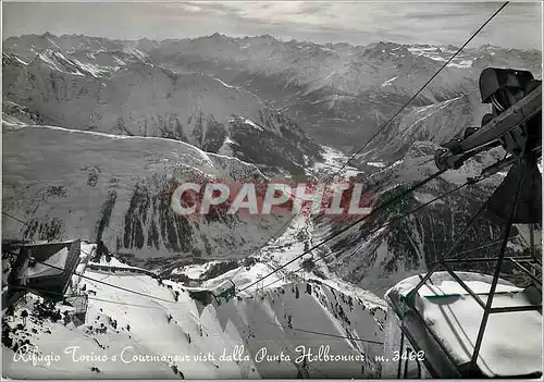 Moderne Karte Courmayeur Aoste Rifugio Torino Punta Helbrenner