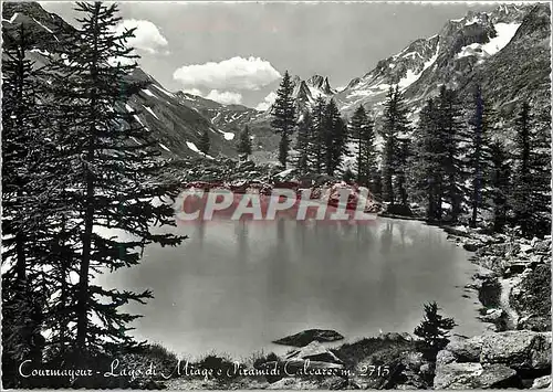 Cartes postales moderne Courmayeur Aoste Lago di Miage Piramidi Calcareo
