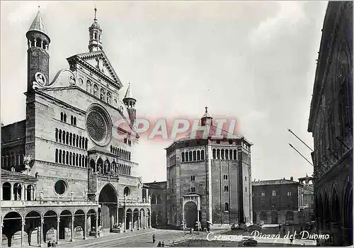 Moderne Karte Cremona Piazza del Duomo