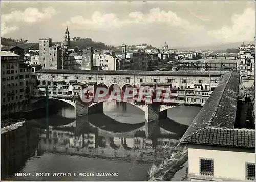 Moderne Karte Firenze Ponte Vecchio Veduta dell'Arno