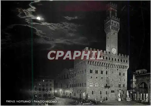 Cartes postales moderne Firenze Notturno Palazzo Vecchio