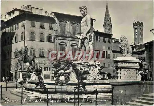 Moderne Karte Firenze Piazza della Signoria Fontana dell Ammannati