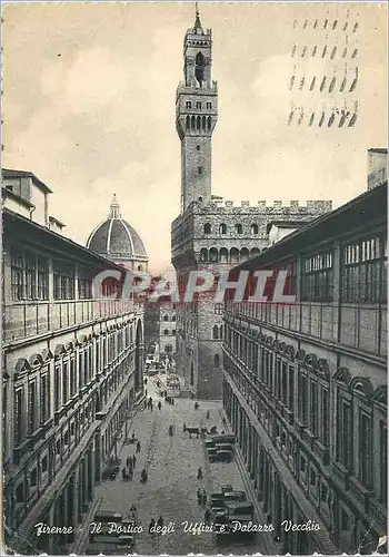 Moderne Karte Firenze Il Portico degli Uffizi e Palazzo Vecchio
