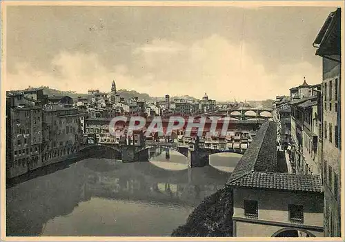 Moderne Karte Firenze Veduta dei Ponti