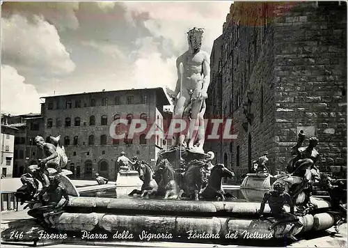 Cartes postales moderne Firenze Piazza della Signoria-Fontana del Nettuno