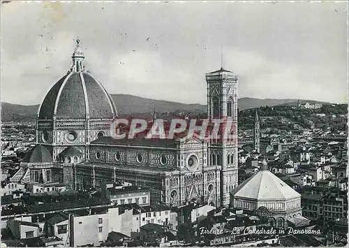 Moderne Karte Firenze La Cattedrale in Panorama