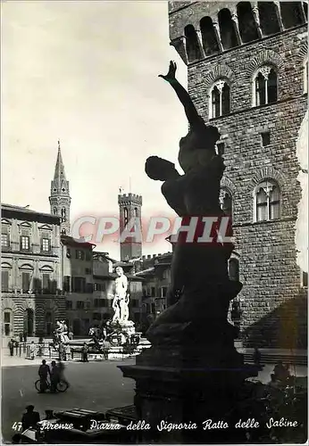 Moderne Karte Firenze Piazza della Signoria Ratto delle Sabine