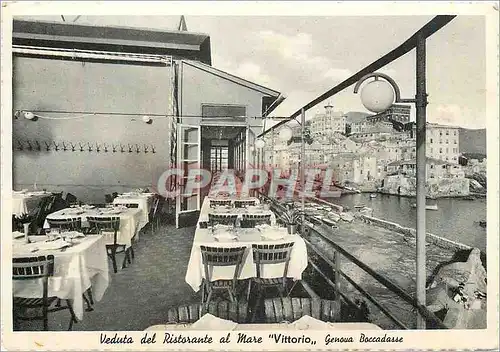 Moderne Karte Genova Boccadasse Ristorante al mare Vittorio