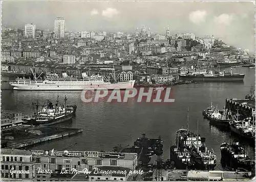 Cartes postales moderne Genova Porto Biancamano parte Bateaux