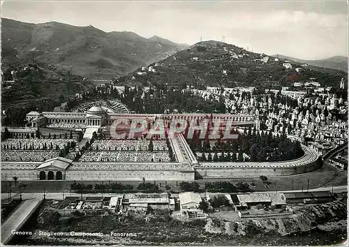 Moderne Karte Genova Staglieno-Camposanto-Panorama