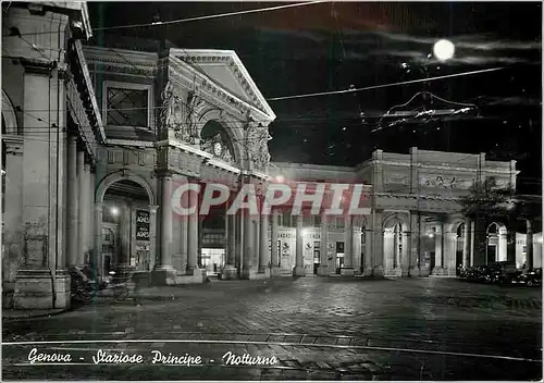 Cartes postales moderne Genova Staziose Principe Notturno