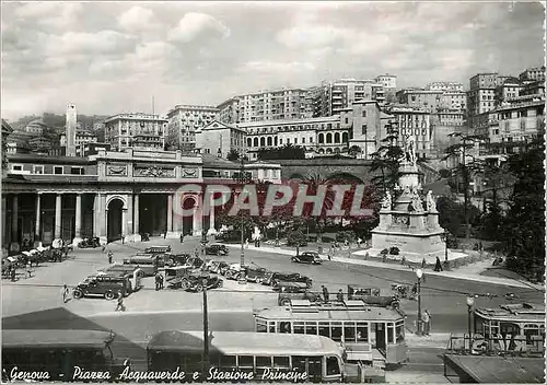 Cartes postales moderne Genova Piazza Acquaverde e Stazione Principe Tramway