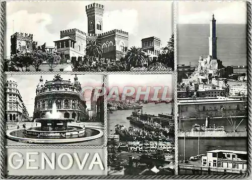 Moderne Karte Genova Panorama