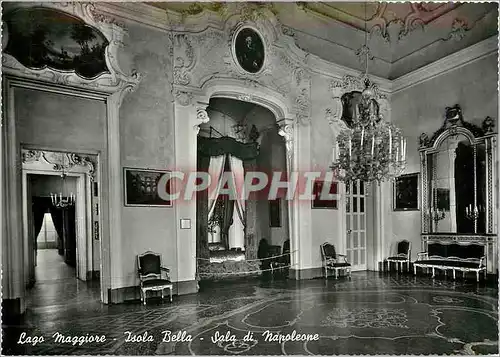 Moderne Karte Lago Maggiore Isola Bella Sala di Napoleone