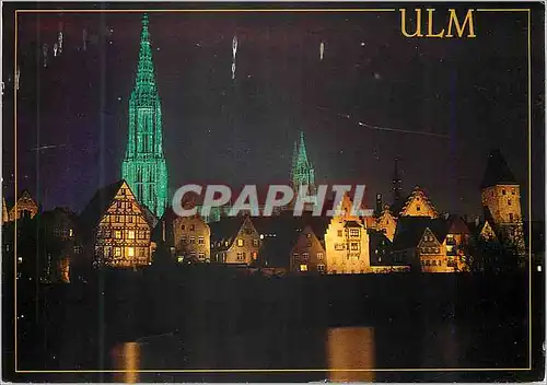 Moderne Karte Ulm a.d Donau Hochster Kirchturm der Welt