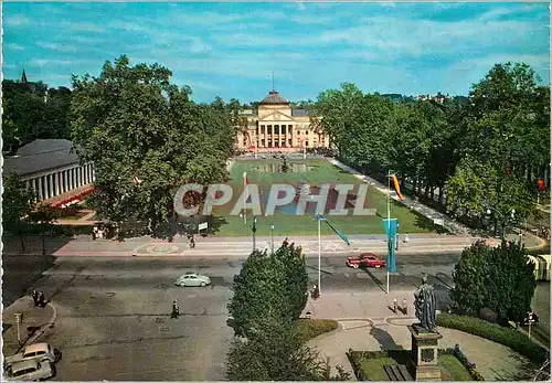 Moderne Karte Wiesbaden Kaiser-Friedrichplatz mit Kurhaus