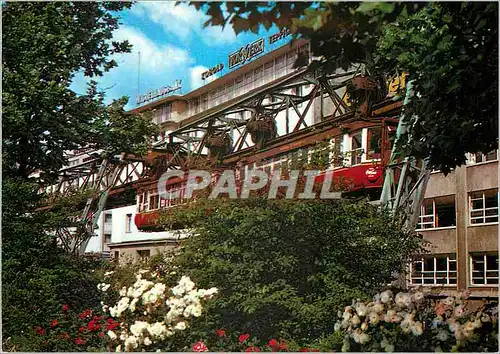 Cartes postales moderne Wuppertal Schwebebahnzug am Doppersberg Train Metro