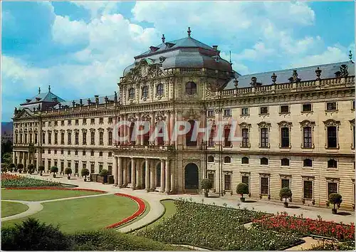 Moderne Karte Wursburg Residenz Gartenfassade